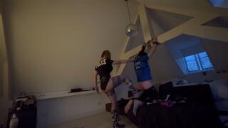 Hardcore whipping Submissive Slave training Tied on this balk