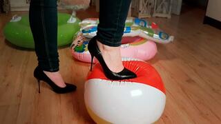 Top 30 min! High Heels Inflatable rings and ball crush, high heels crush inflatable, inflatable crush