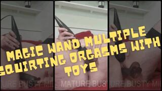 Multiple Squirting Orgasms Wand, Vibrations and Toys wmv