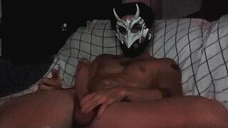 Cum with me! Masked Twink Gay Solo Jerking Off