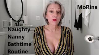 Naughty Nanny Bathtime Routine - MoRina babysitter taboo cleavage roleplay