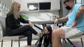 Having fun with another pathetic bitch!