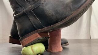 A Shoejob Dream comes true - Bootjob in dirty riding boots - CBT, foodcrush on cock, humilation with riding crop and full cumsqueezing - slavecam - HD