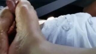 Ms Hoodless car hand and footjob!!!!!