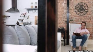 Redhead taking her first anal