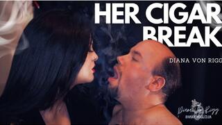 Her Cigar Break - Smoking in Latex Catsuit & Heels
