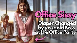 Diapered SISSY gets Cucked at Office Party