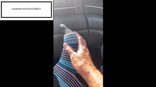 Kristi Itching CRUSTY feet out SWEATY socks