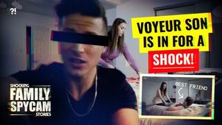 Creeper StepSon Catches StepMom FUCKING his BEST FRIEND!!