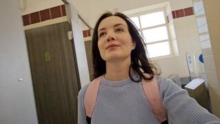 Leggings wetting in the toilet peeing