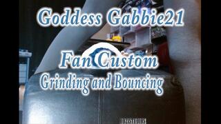 Goddess Gabbie21 Fan Custom Grinding and Bouncing (rear view)