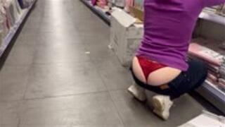 Public Buttcrack and Thong #2