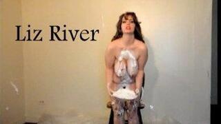 Legacy Content: Business is Easy with Liz River MP4 : Wet and Messy, Satin Shirt, Made to Strip