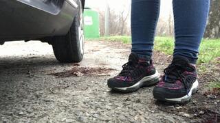 from sneakers to high heels - pedal pumping