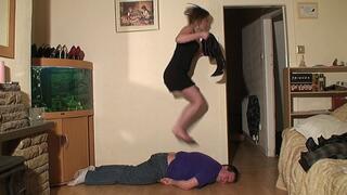 Head & Back Trampling In Boots & 4 Pairs Of Heels