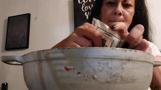 Super Sneezy Soup She spills pepper everywhere making Her cough and Sneeze fiercely Over and over