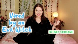 Vored by Evil Witch - A same size vore scene featuring: freeze pov, erotic magic, vore belly, burping, and digestion - HD MP4