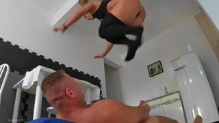 Jumping in stomach