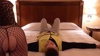 Delivery Man Punished Severely Under My Ass! FHD! 20 MIN!