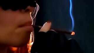 Smoking More red 120s leather gloves