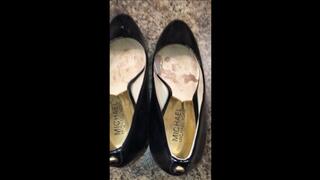 Friday Night Fucking as Debbie Dolls Up In Sexy Lingerie and Black Patent Michael Kors Stiletto Spiked Heel Designer Pumps 2