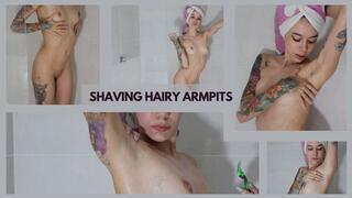 SHAVING HAIRY ARMPITS