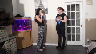 2 Girls Cookie Crush In Boots & Flip Flops (4K)