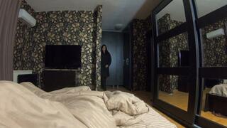 MilfyCalla face fucking, doggystyle and Cumming over my long Black winter Jacket 183-