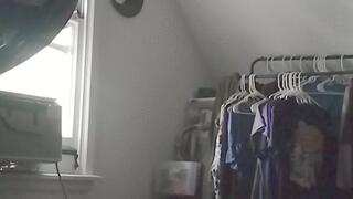 Trying on bathing suit