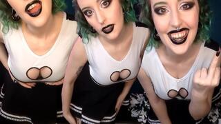 Goth Cheerleader's Plaything - Sissification Sock Fetish CEI Blackmail Femdom POV Fantasy by Miss Faith Rae with Cum Eating Instructions and Humiliation - HD 720p MKV