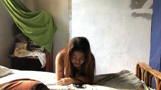 Bad Girl Ana Holding Full Bladder Topless & Wetting Panty