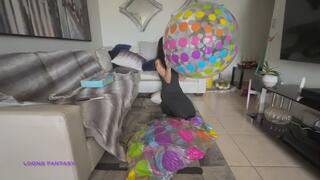 Owllete blows colossal dotted beach ball