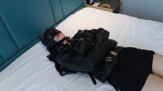 Chinese Batwoman Tied Up and Tickled Her Cotton Stocking Feet