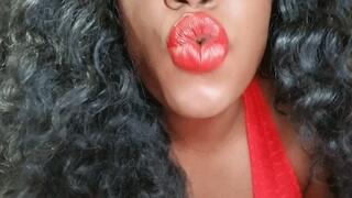 Pretty Red Pouty Lips