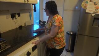 mom talked into stripping and cleaning in swimsuit