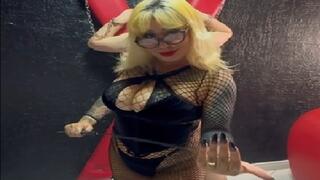 Boy Dressed Like Girl Spanked by Blonde Mistress