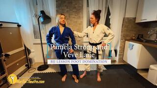 Pamela Strong and Veve Lane bjj lesson foot domination