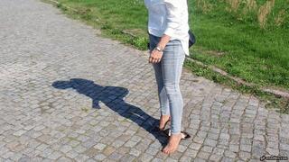 crazy guy throws my shoe into the Elbe HD mp4 1920x1080