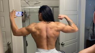 Muscle Black Flexing
