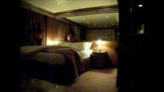 Fucking Deb Aboard the Carnival Splendor in Seamed Stockings, Mini Skirt & Pink Stiletto Sandals