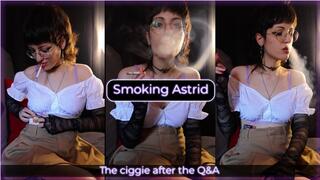 The ciggie after the Q&A | Smoking Astrid