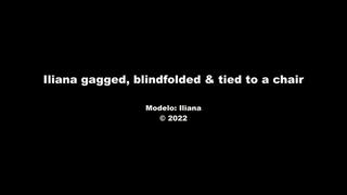 Iliana tied up to the chair, cleave gagged & blindfold