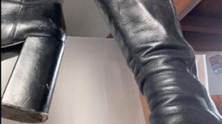 A boot fetish dream - Tramplegirls Buffalo T24400 Plateau Boots - Upskirt POV and underglass views on my well worn Boots -