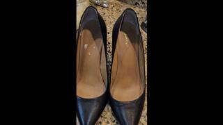 Afternoon Delight As Our Blonde MLF Fucks Her Lover In Well Worn Black Calvin Klein Stiletto Pumps