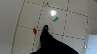 Mean giant goddess Evy crushes your favorite collectible toy cars and makes you kiss her shoes when done!