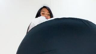 Sexy Camylle Stuffs Her Oversized Dress With GIGANTIC Balloons And Pumps Them Until They POP