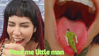 Vore my tiny boyfriend like a food