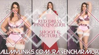 1613-Red Dress and Pink Lingerie