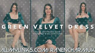 1605-Green Velvet Dress