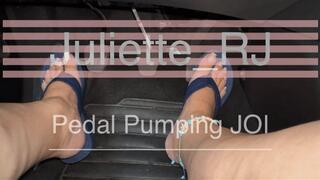 Juliette_RJ Pedal Pumping SEXY JOI on French Tip Nails and Flip Flop Wedges - PEDAL PUMPING - JOI - BBW LEGS - DIRTY LANGUAGE - REVVIG - CUM COUNTDOWN - PUMP HARD - JOI - FRENCH TIP PEDICURE